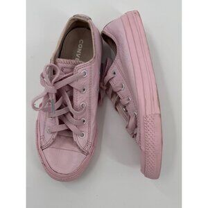 Converse Youth Pink Leather Chuck Taylor Low-Top Sneakers US 3 / EU 35 Lace-Up R